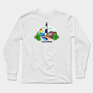 California farm barn villa tropical print Long Sleeve T-Shirt